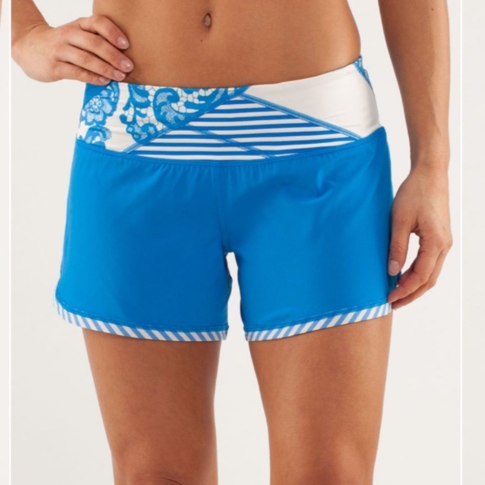 LULULEMON Groovy Run Short Beaming Blue / Quilting Winter 6